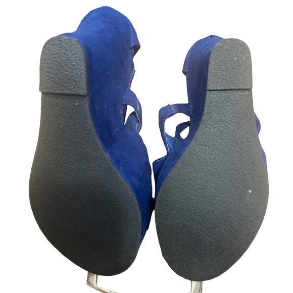 Madden Girl Women's Blue Wikke Platform Wedge - Picture 2 of 7